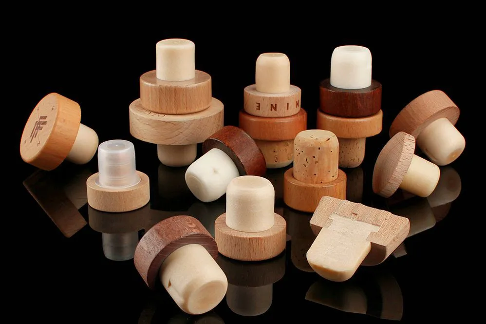 Tapón de Bidas Espirituosas de Lujo Personalizado Con Tapa de Madera 1