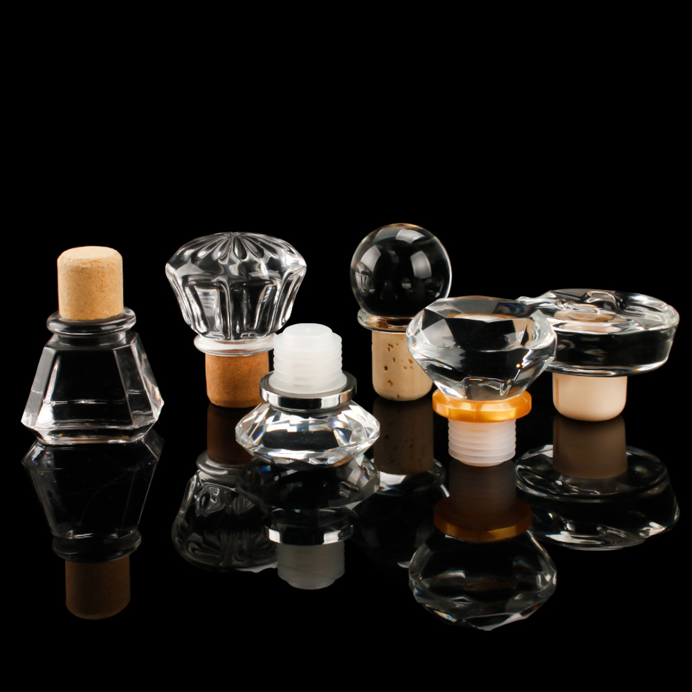 Tapón Transparente para botella de bebidas espirituosas y licor, tapón de cristal perlonsizado 1