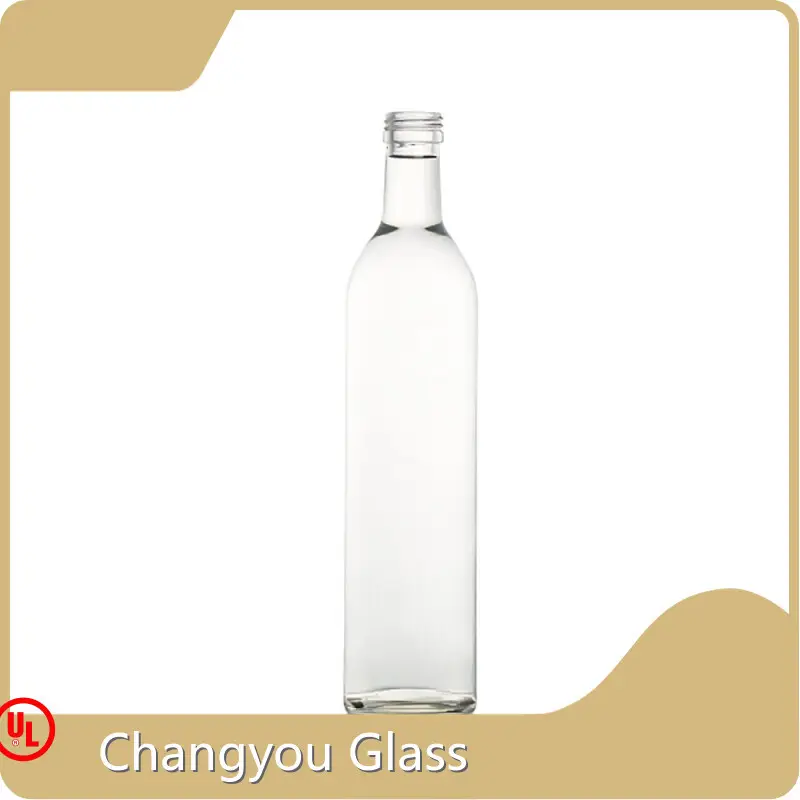 Changyou Glass 1000ml Glass Bottle Square/RoundFactory 1
