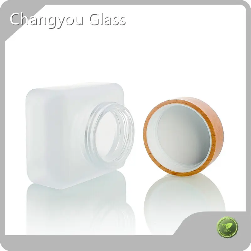Glass Jar with Lid Tinplate Cover/ Stainless Steel/ Bamboo by Changyou Glass 1