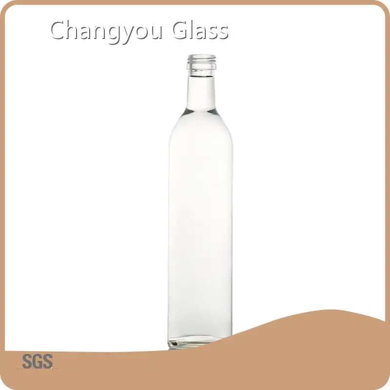 Custom Olive Oil Bottle Antique Green/Natural by Changyou Glass 1