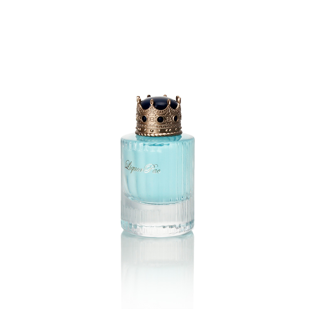 Crown-top glass perfume bottle 5