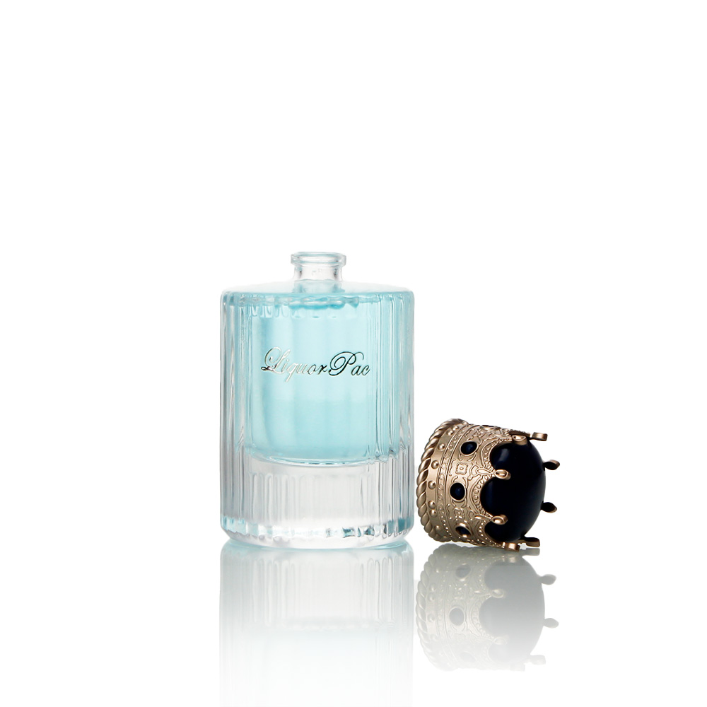 Crown-top glass perfume bottle 1