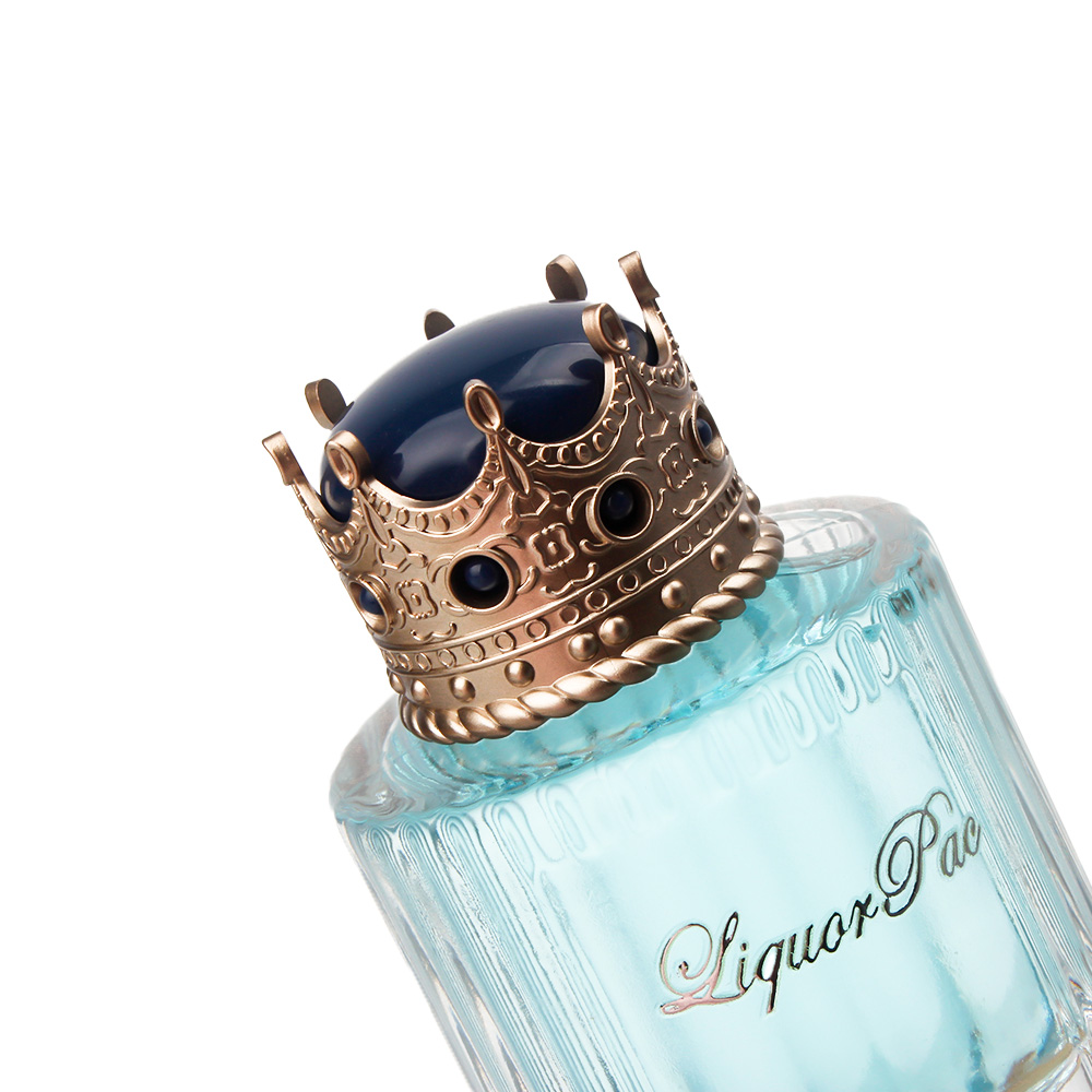 Crown-top glass perfume bottle 3