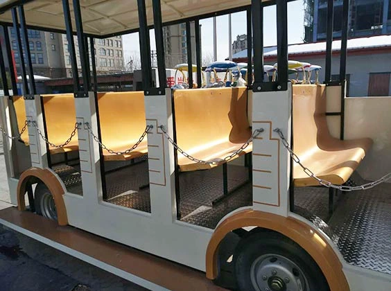 Trackless Train 3 avec locomotive et 4 wagons de passagers, transportant 18-24 enfants et adultes | LMQ | Limeiqi 1