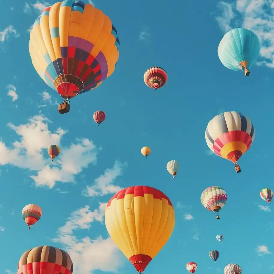 Hot Air Balloon 2: Colorful Envelope with Wicker Basket | LMQ | Limeiqi 1