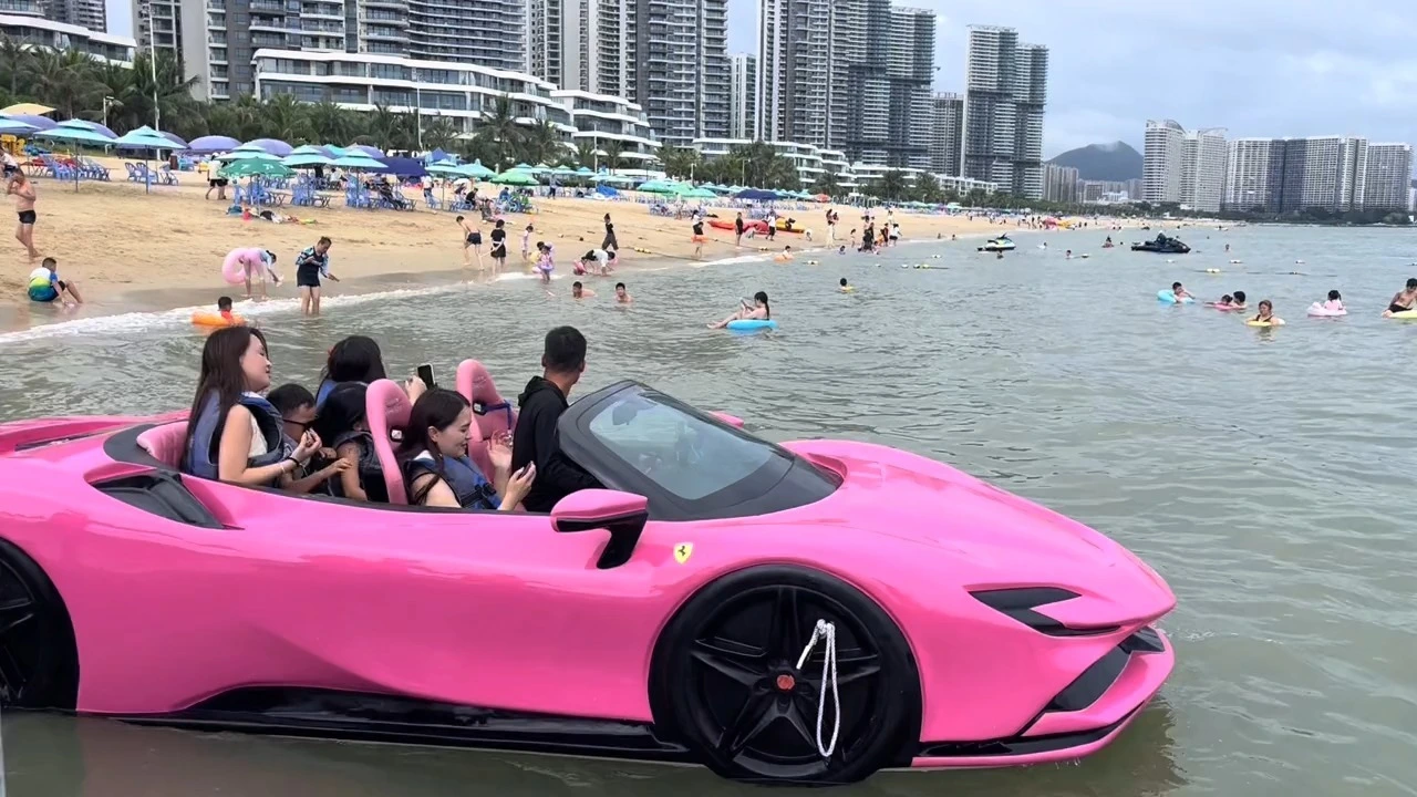 Carnet Ski Car: Supercar d'eau avec coque en fibre de verre, moteur à grande vitesse à 170 ch, vitesse instantanée de 36 kN | LMQ | Limeiqi 1
