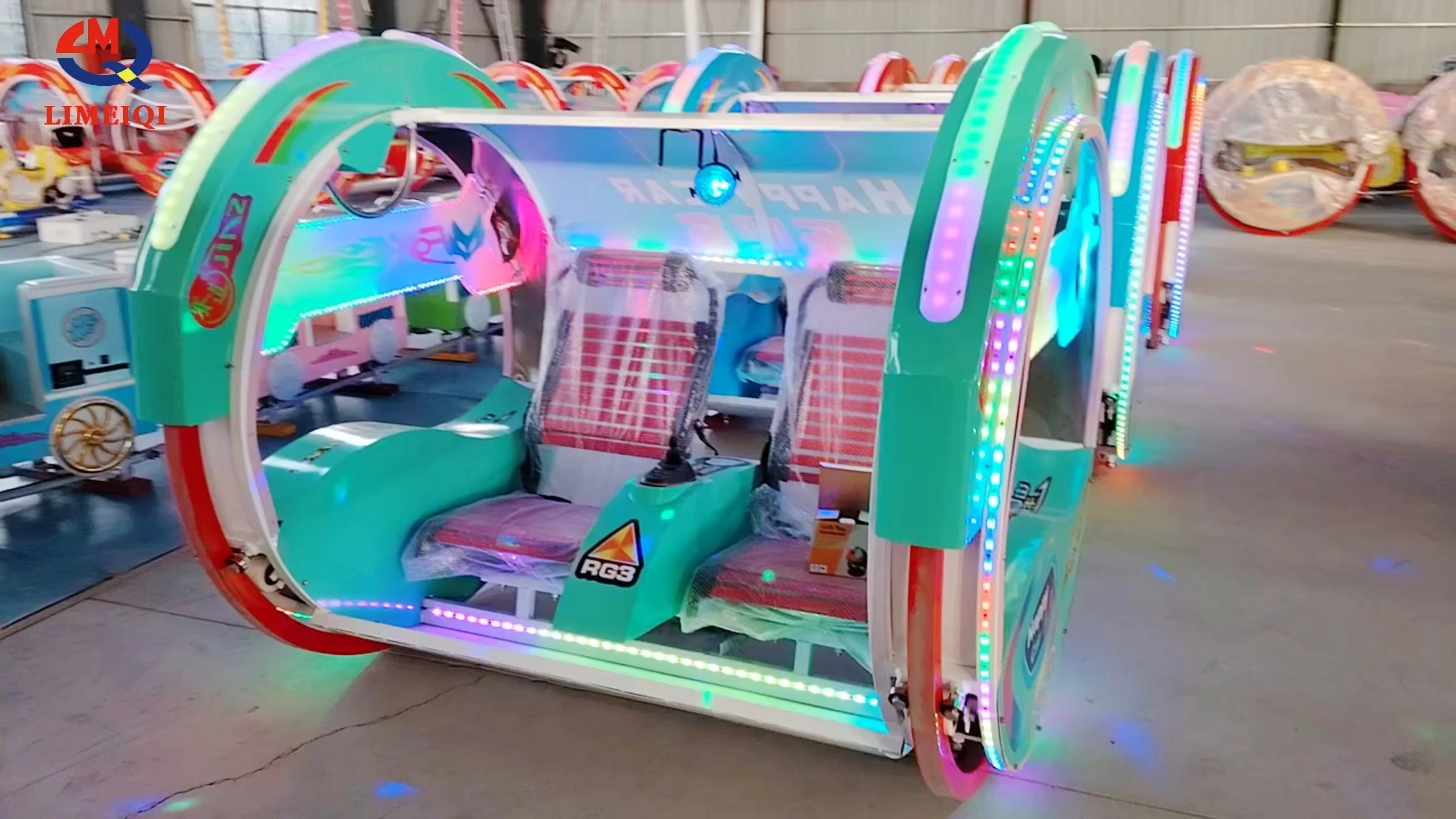 Dispositif d'amusement de voiture heureux de voiture à rouler polyvalente pour tous les âges | Dimension incluse | LMQ | Limeiqi 1