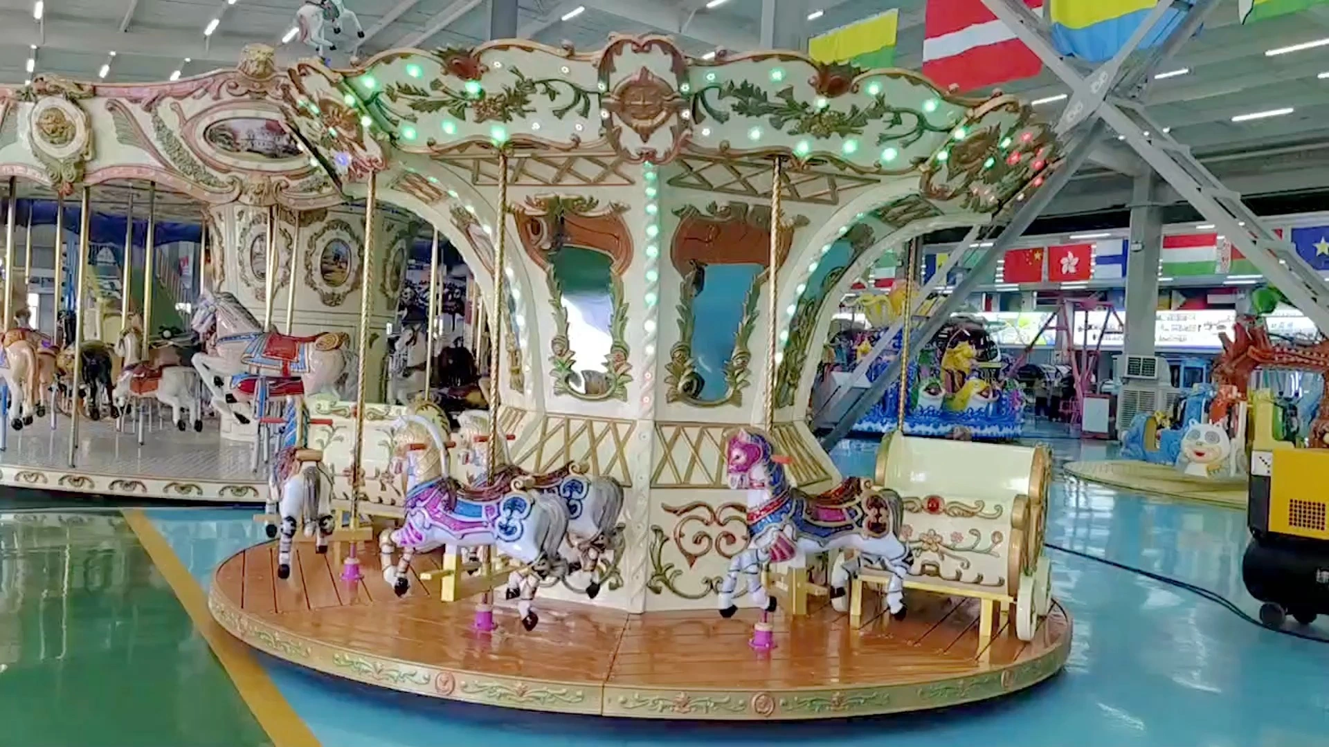 12-Person Carousel with Compact Size and Bright Colors 1