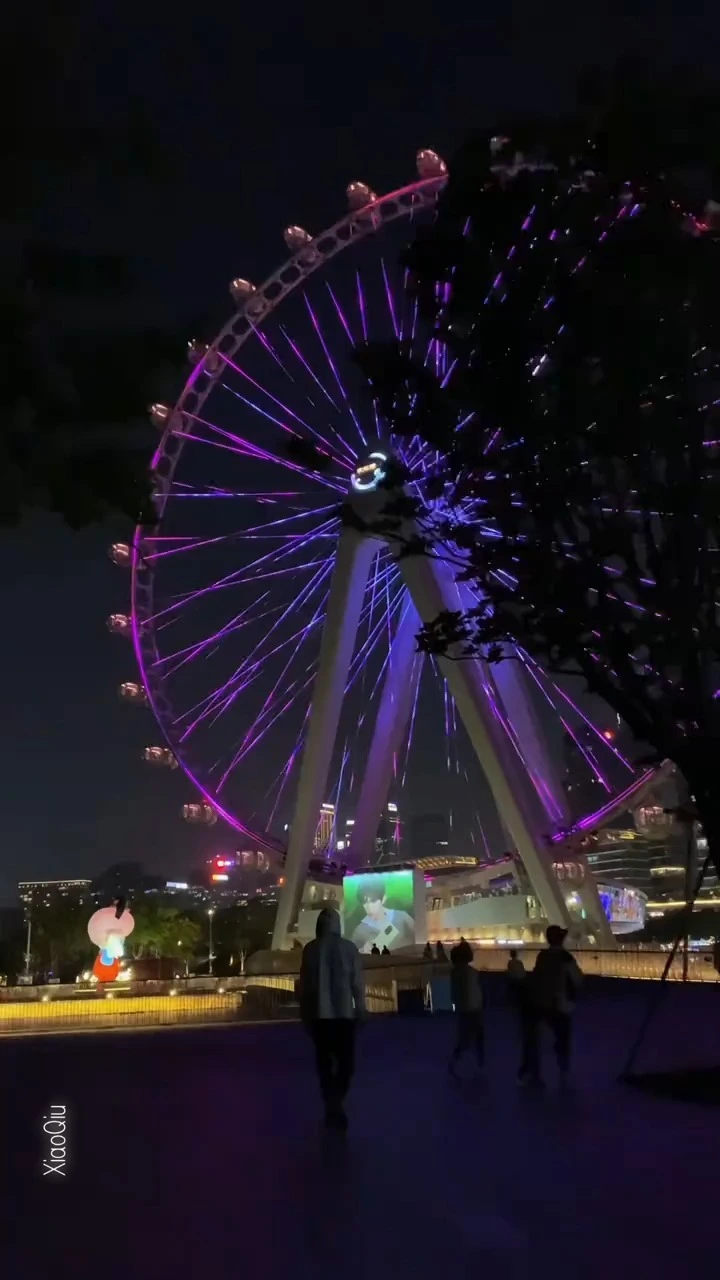 Ferris Wheel Night Sky Landmark with Vibrant Lights - Dreamy Urban Entertainment Beauty | LMQ | Limeiqi 1