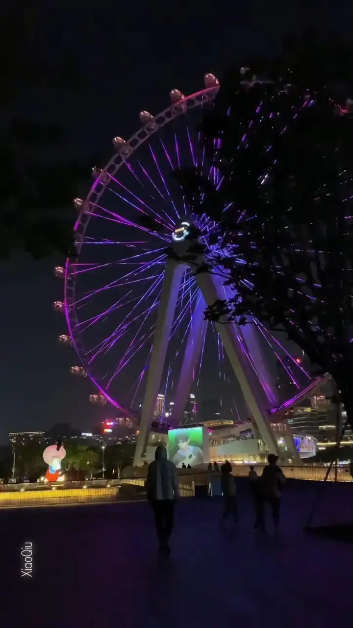 Ferris Wheel Night Sky Landmark with Vibrant Lights - Dreamy Urban Entertainment Beauty | LMQ | Limeiqi 1