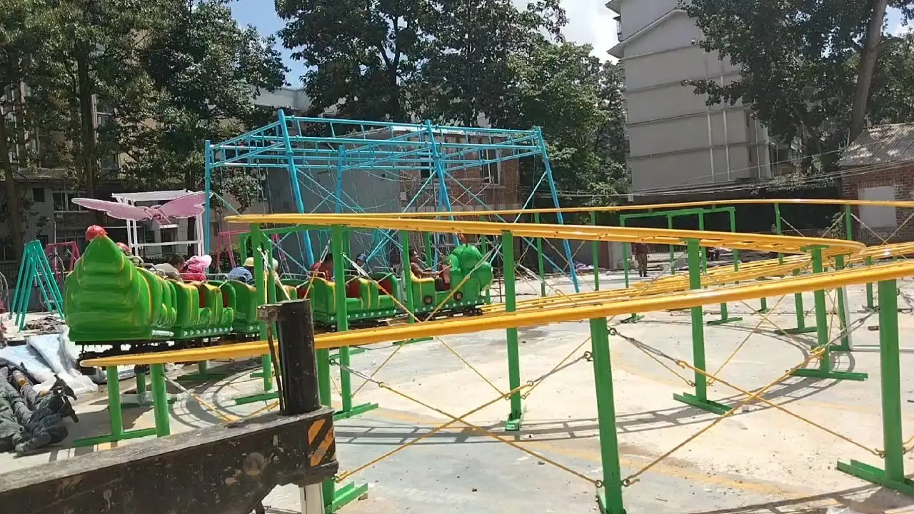 Worm Train Roller Coaster: Colorful, Kid - Friendly Amusement Ride 1