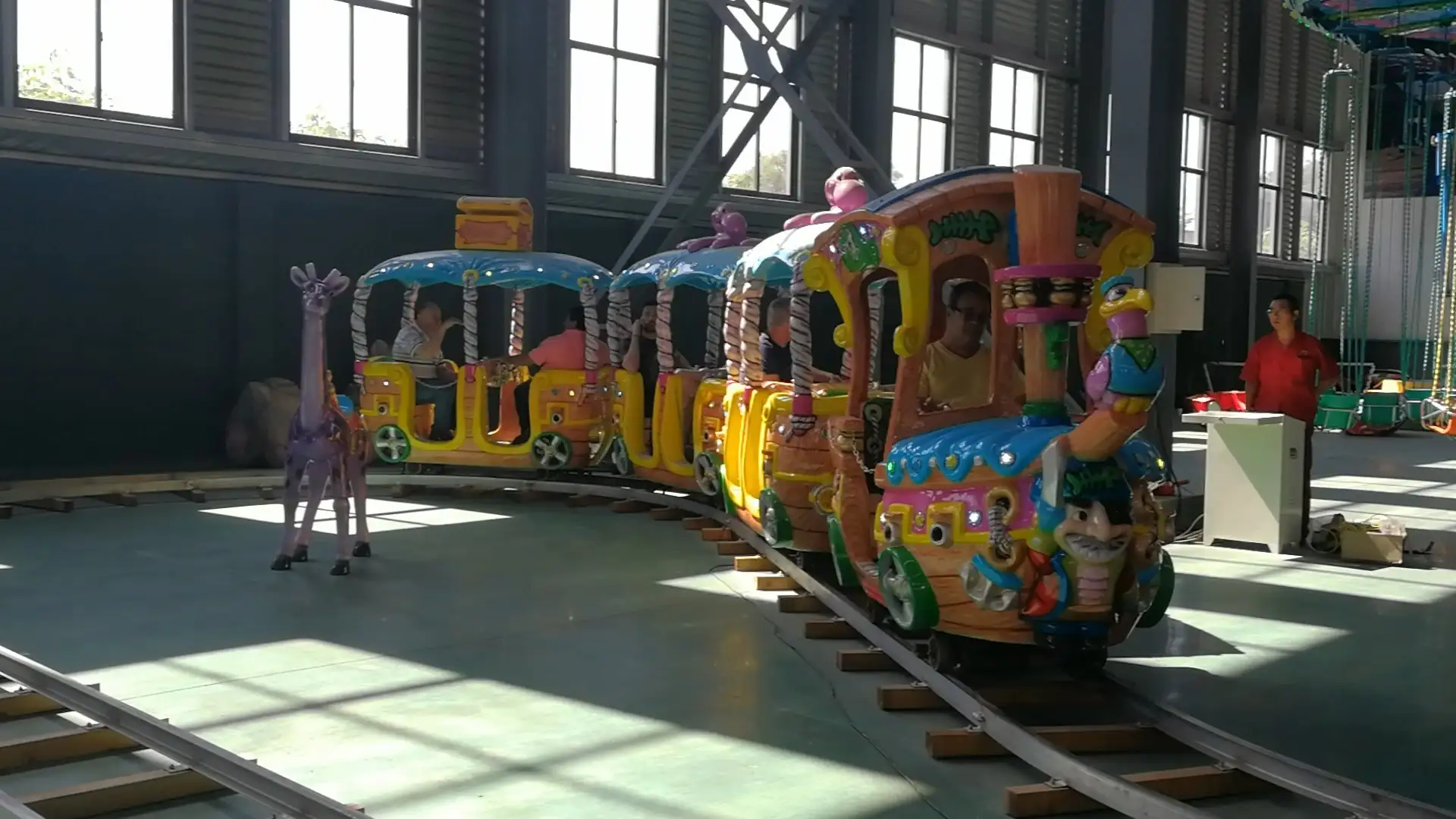 Pirate Train Amusement Ride: Pirate - Themed, Colorful Track Adventure 1