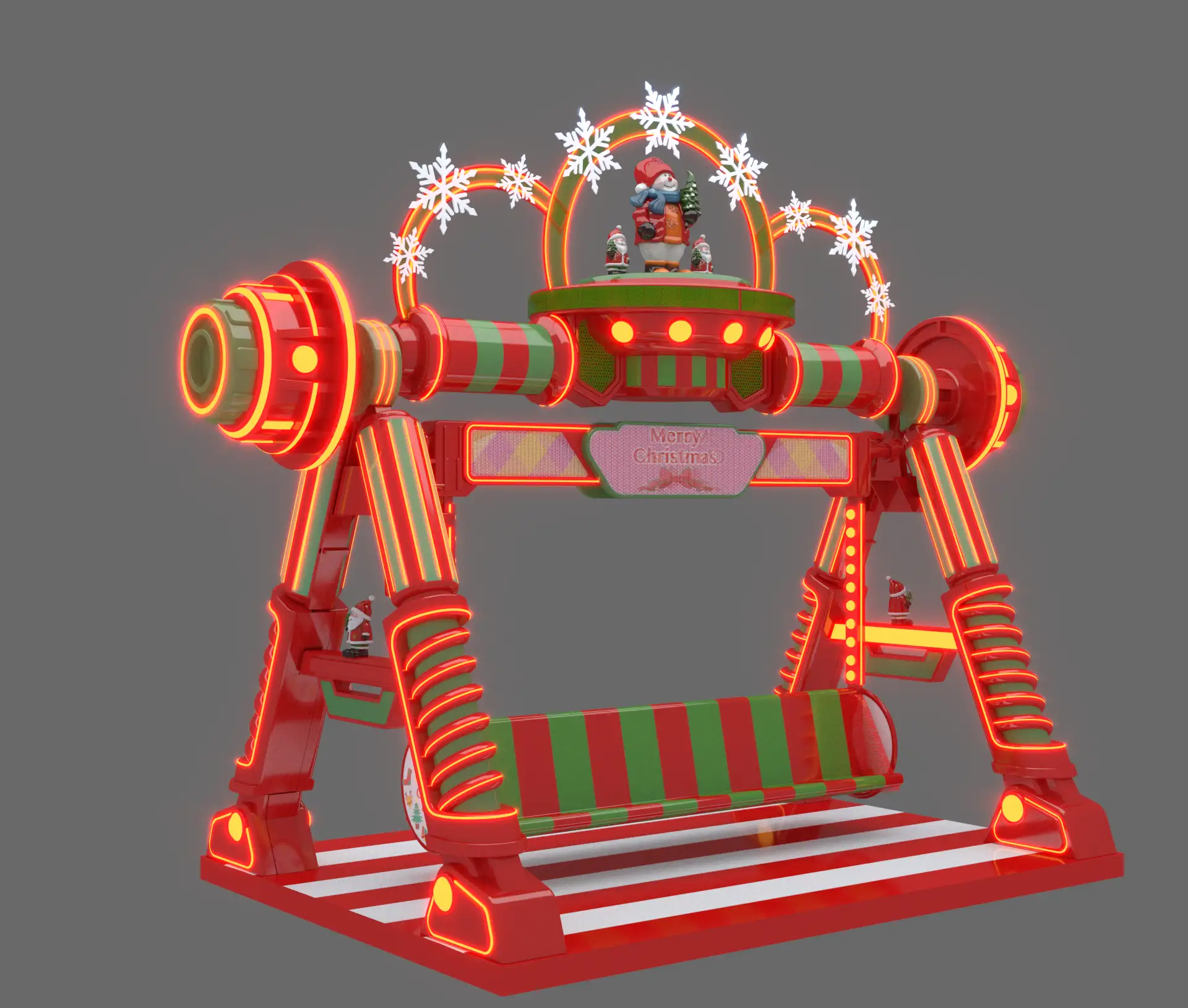 Manège à thème de Noël : un divertissement festif et lumineux 1