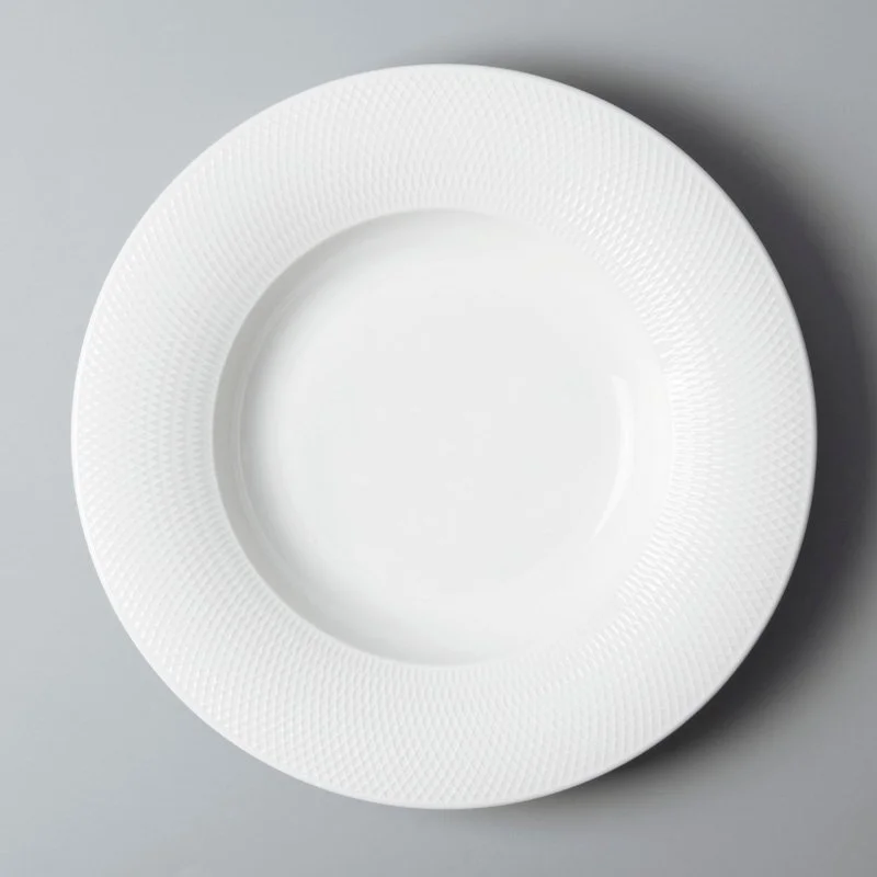 Italian style white porcelain dinnerware sets from China for hotel Two Eight 3