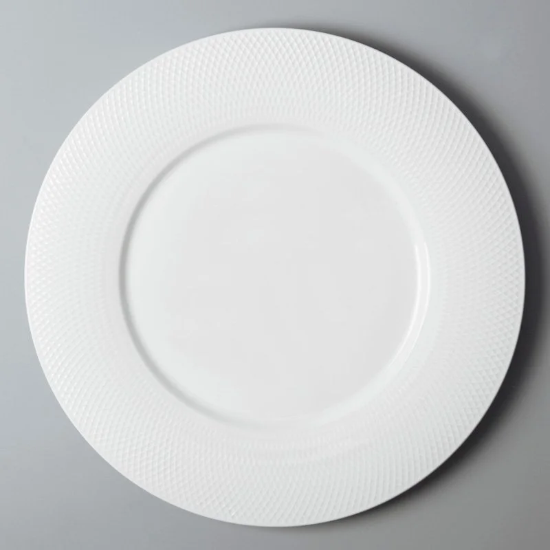 Italian style white porcelain dinnerware sets from China for hotel Two Eight 2