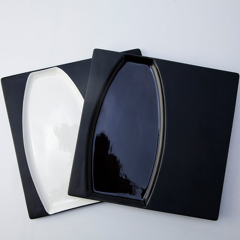Open Stock Black And White Color Porcelain Dinner Set for Kitchen- TC01 4