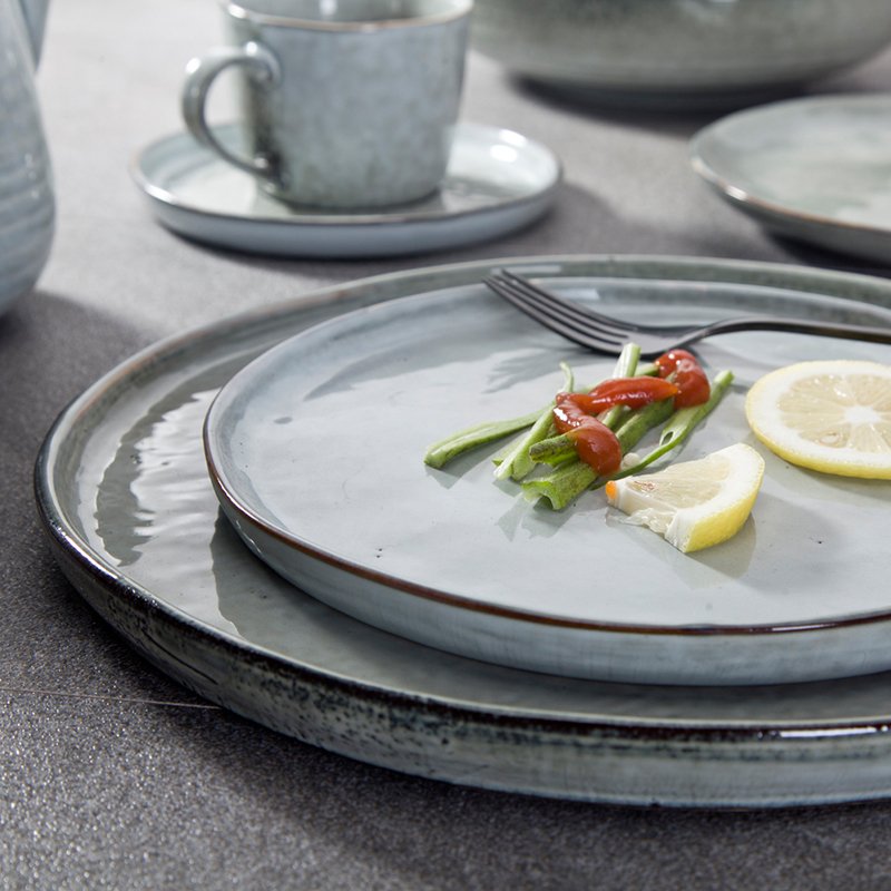 Vintage Vietnamese Style Mixed Lake Water Color Porcelain Dinner Set for Bistro -TC02 2