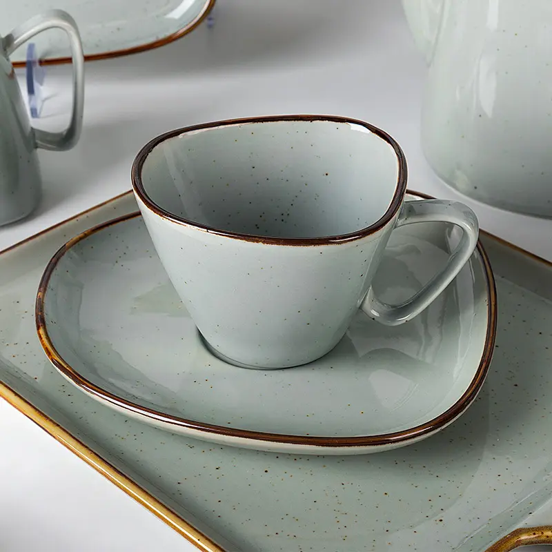 Two Eight Durable White Dinnerware GEOMETRY GRAY COLLECTIONhighly Rated 19