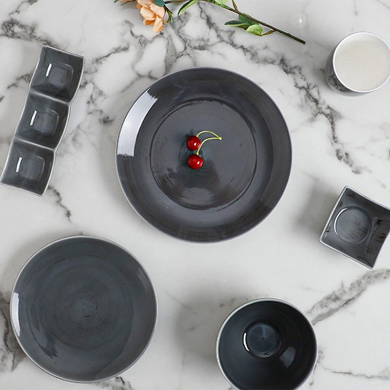 Time Imprint Collection (Dark Gay)- 2021 Color Glazed Dinnerware for Hotel, Restaurant and Cafe 1