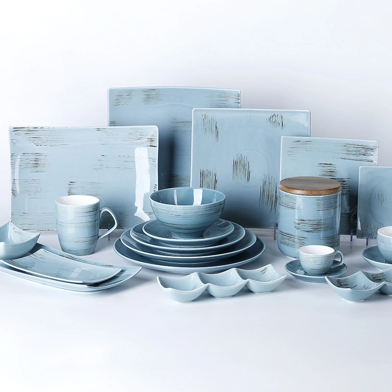 Time Imprint Collection (Blue)- 2021 Color Glazed Dinnerware for Hotel, Restaurant and Cafe 1