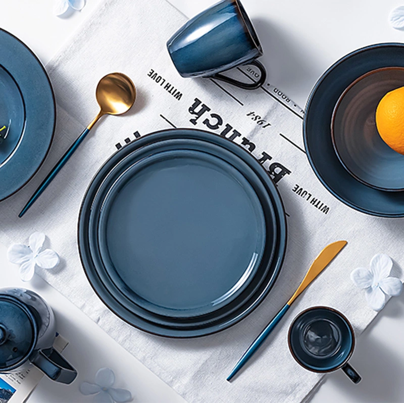 Lake Blue Collection - Hot Sale Color Glazed Dinnerware for Restaurant 1