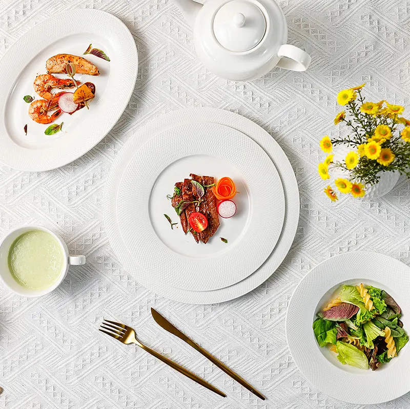Top Selling White Porcelain Dinnerware Sets Company for Home 2