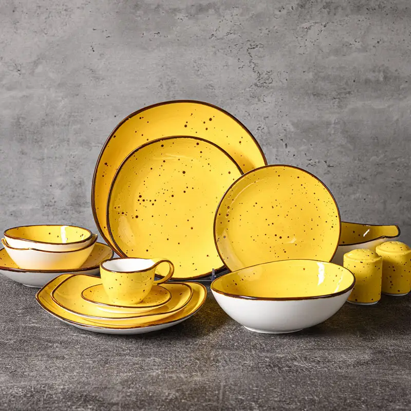 Green Porcelain Plates for Workplace Porcelainfactory Direct Supply 2