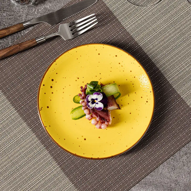 Green Porcelain Plates for Workplace Porcelainfactory Direct Supply 3
