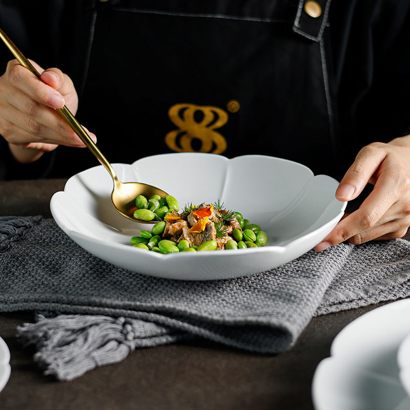 Girassol Collection - 2023 New Design White  Porcelain Dinnerware For Hotel, Restaurant, Event... 5