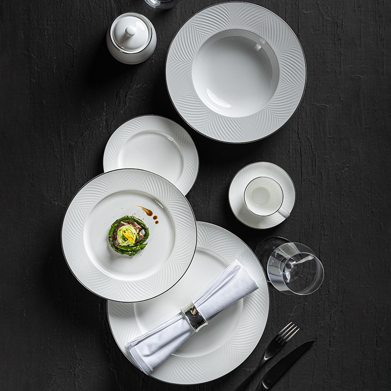 Lipper Collection - 2023 Unique Dinnerware Collection Outlined With The Simplest Emboss Lines And Matte Colors For Hotels, Restaurants, Events...1 4