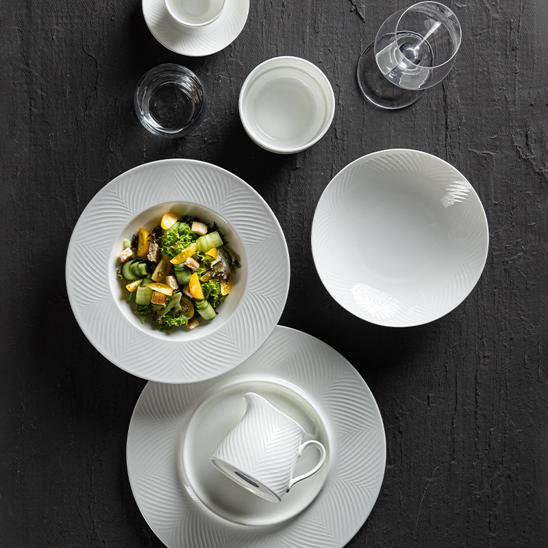 Lipper Collection - 2023 Unique Dinnerware Collection Outlined With The Simplest Emboss Lines And Matte Colors For Hotels, Restaurants, Events...1 5