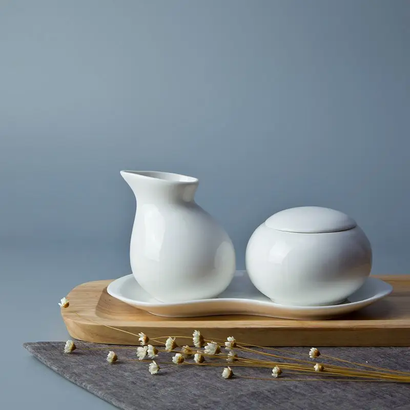 Two Eight Irregular White Porcelain Dinnerware Accessories for Hotel - TANG NAI GUAN - MENG CHONG SERIES Porcelain Dinnerware Accessories image2