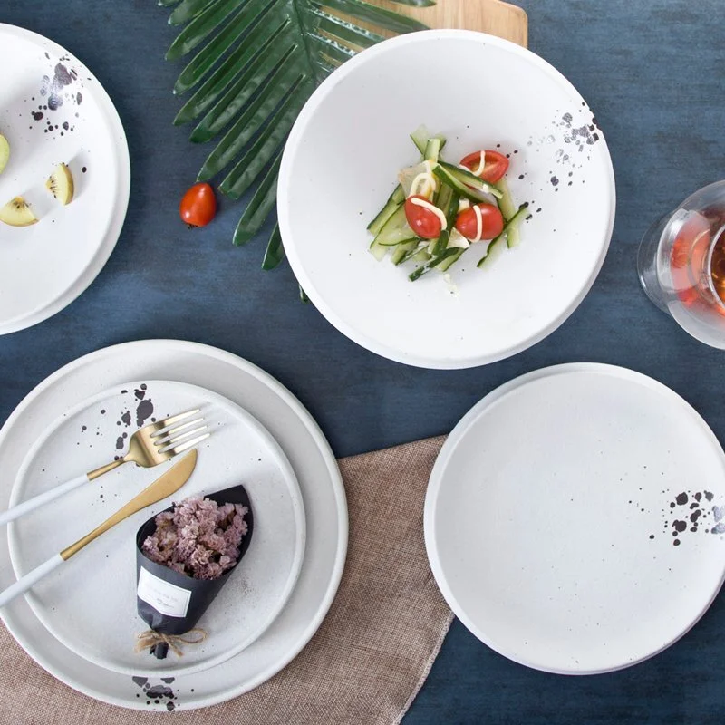 Durable White Modern Porcelain Dinnerware Set - TC22 1