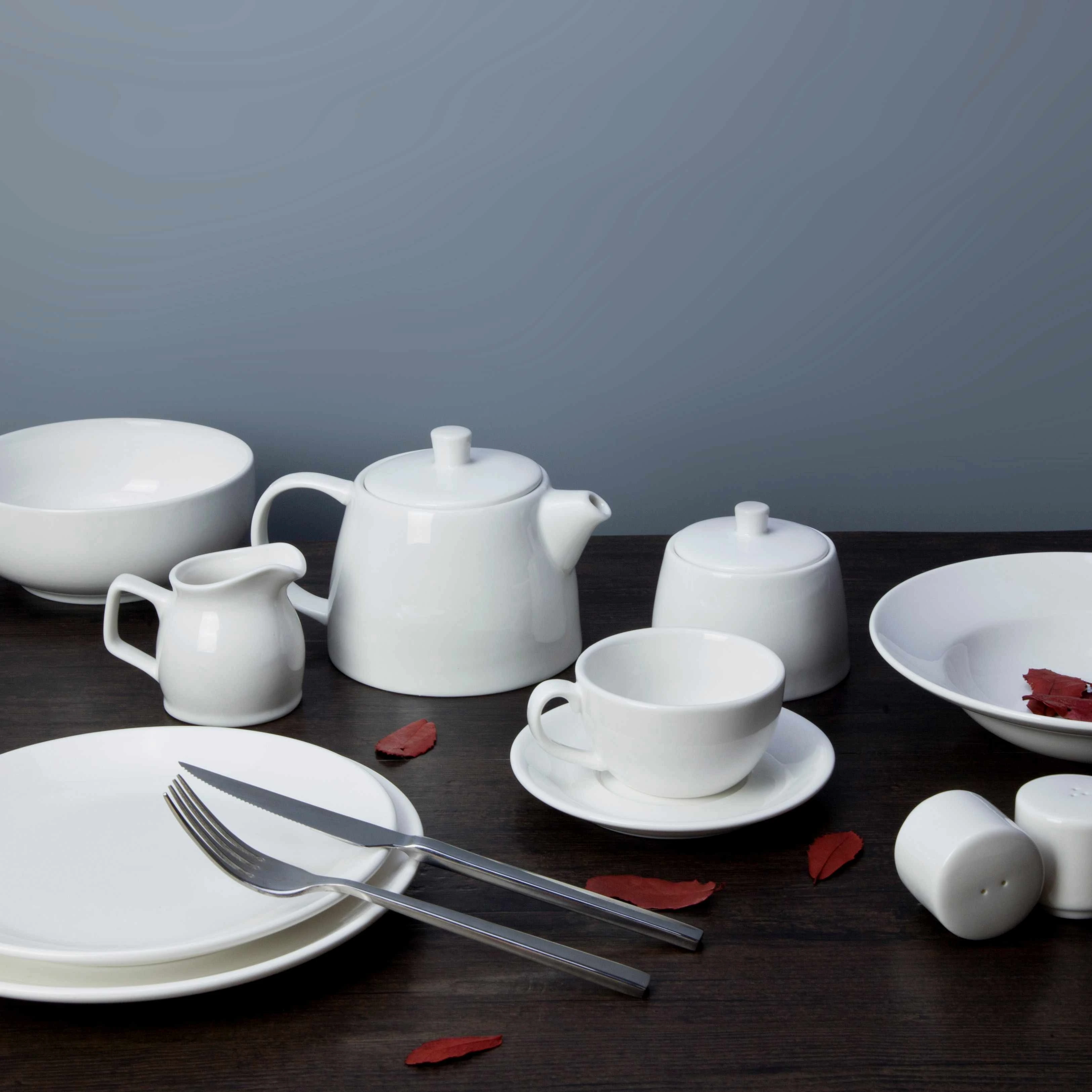 8 piece restaurant white dinnerware - TW30 1