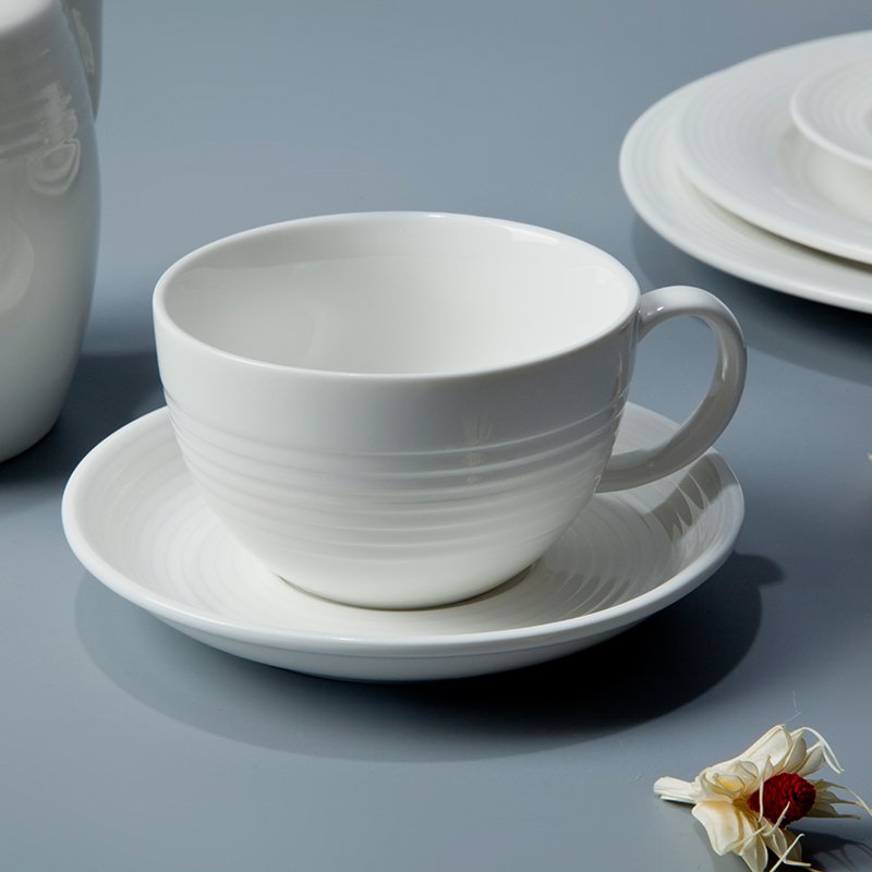 French Style Embossed White Color Porcelain Dinnerware Sets - TW01 2