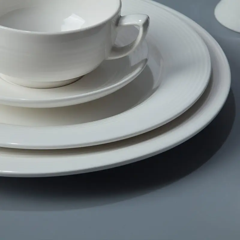 For Workplace White Porcelain Square Dinner Set EXW/FOB Guangzhou by Two Eight 4