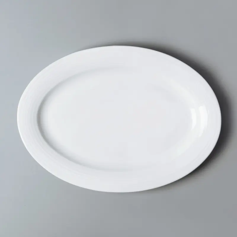 Two Eight Italian style white porcelain dinnerware sets series for bistro 4