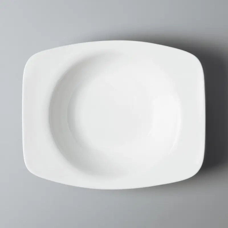 Two Eight square white porcelain dinnerware restaurant series for home 5
