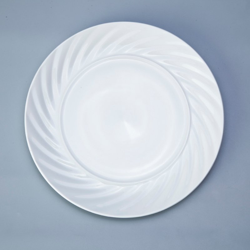 Wholesale white porcelain dinner plates manufacturers for hotel 2