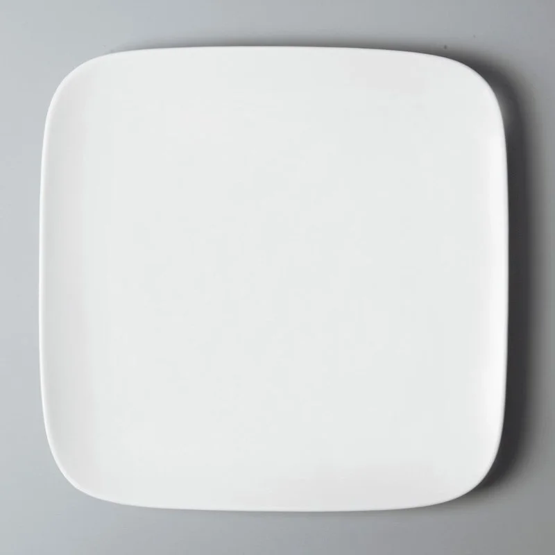 Two Eight rim small white porcelain plates from China for home 5