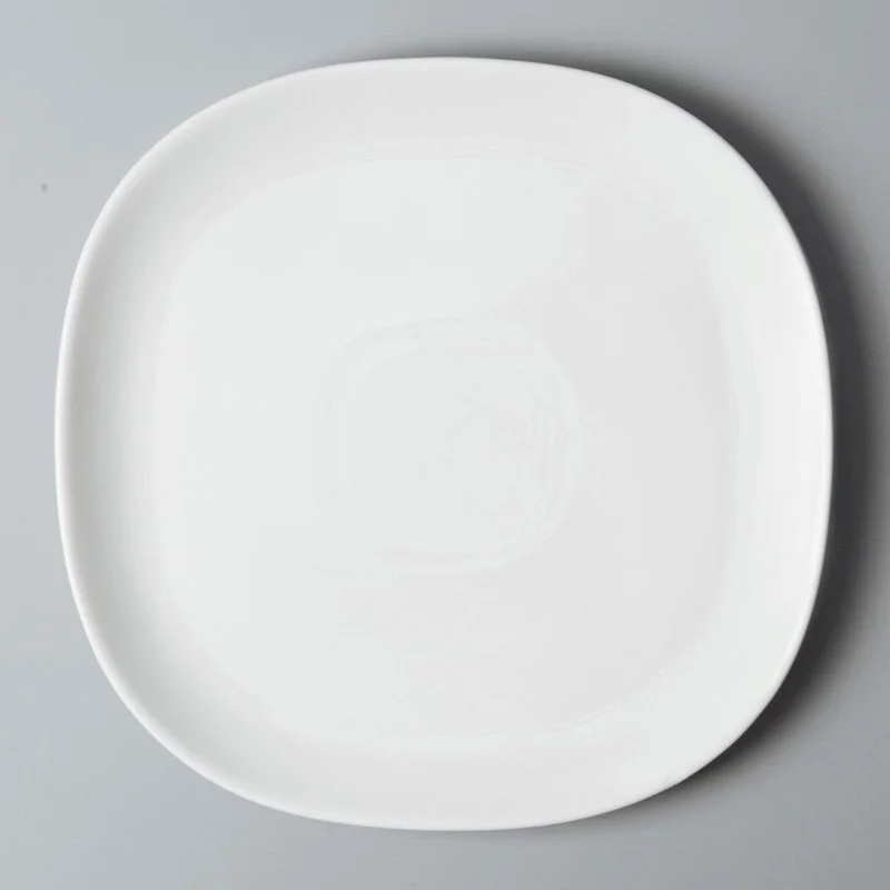 Two Eight rim small white porcelain plates from China for home 4