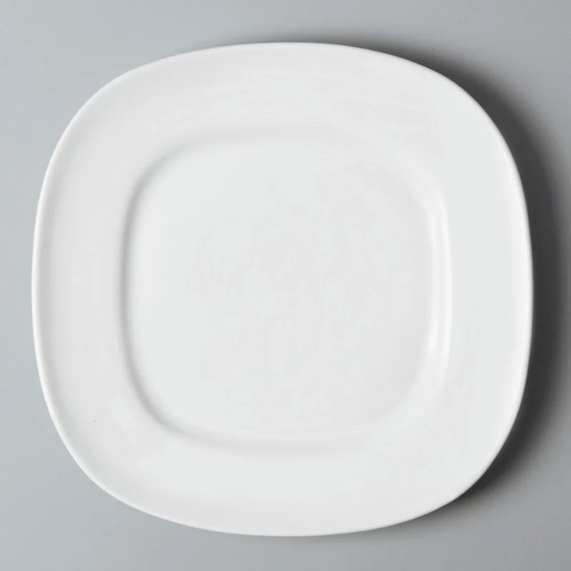 Two Eight rim small white porcelain plates from China for home 3