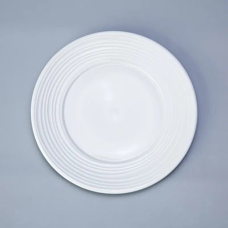 Two Eight french style cheap porcelain dinner plates directly sale for restaurant 2