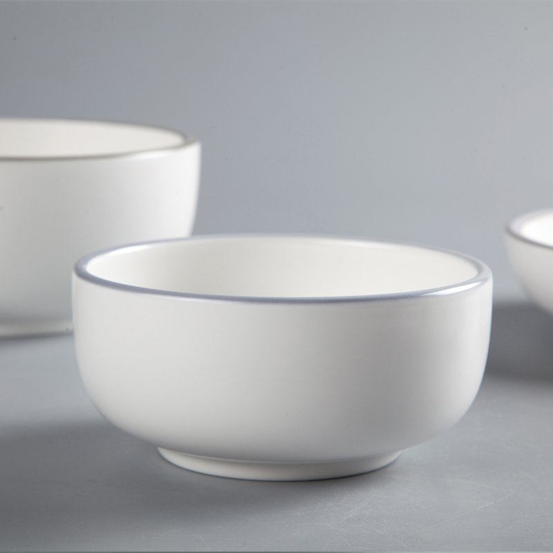 Fresh Style Color Porcelain Dinner Set With Light Golden Rim - TC11 3