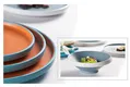 Two Eight irregular porcelain tea cup and saucer sets yellow for restaurant 2