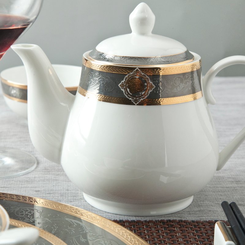 Royal Style Decal Porcelain Fine Bone china Dinnerware for Hotel - TD12 2