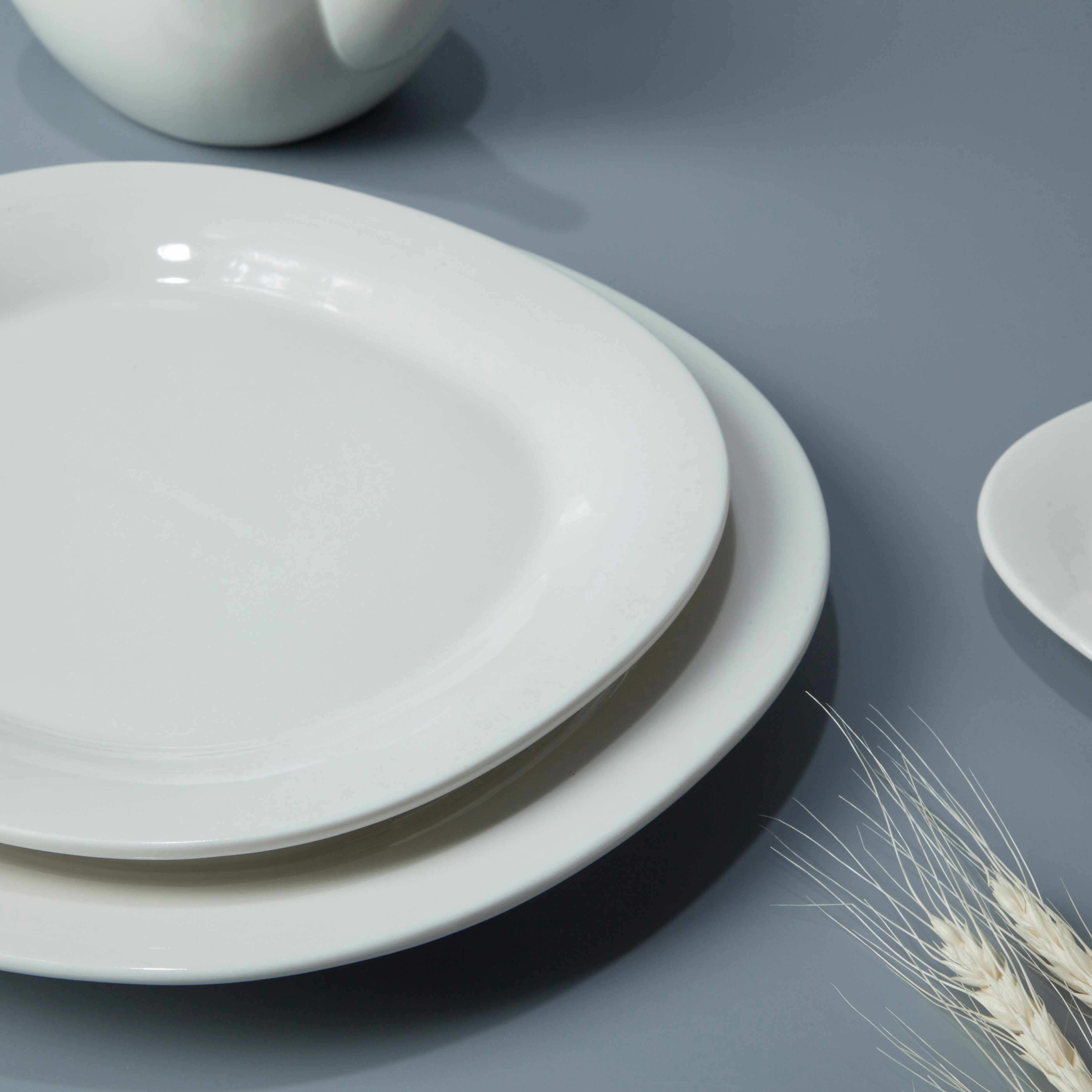 8 piece restaurant contemporary white dinnerware - TW29 3