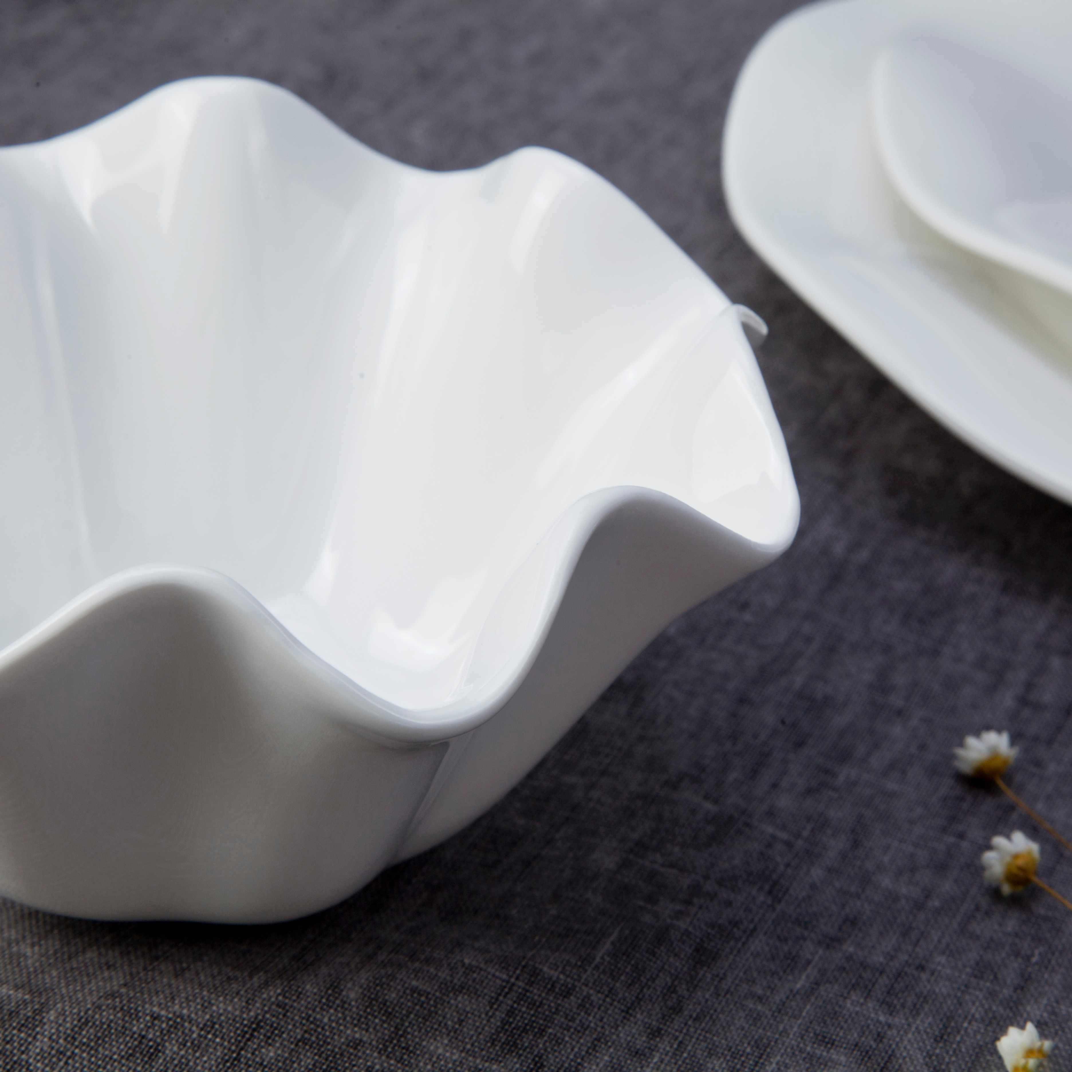 Restaurant Modern White Porcelain Dinnerware - TW17 3