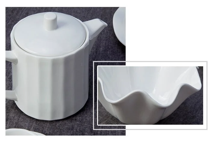 Two Eight rim cheap white dinnerware customized for dinning room 2